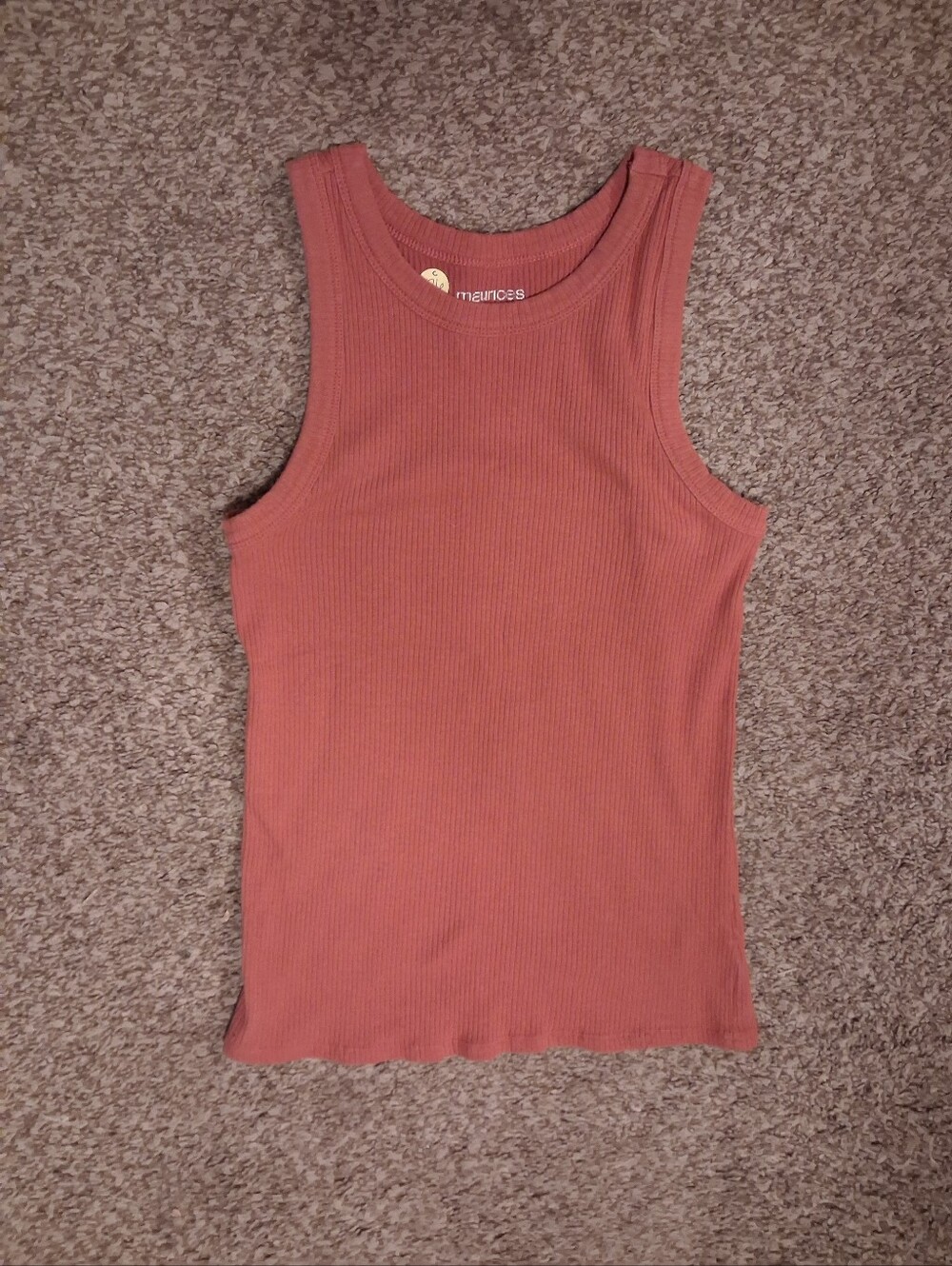 Maurices Kids Ribbed Tank One-Piece in Terracotta